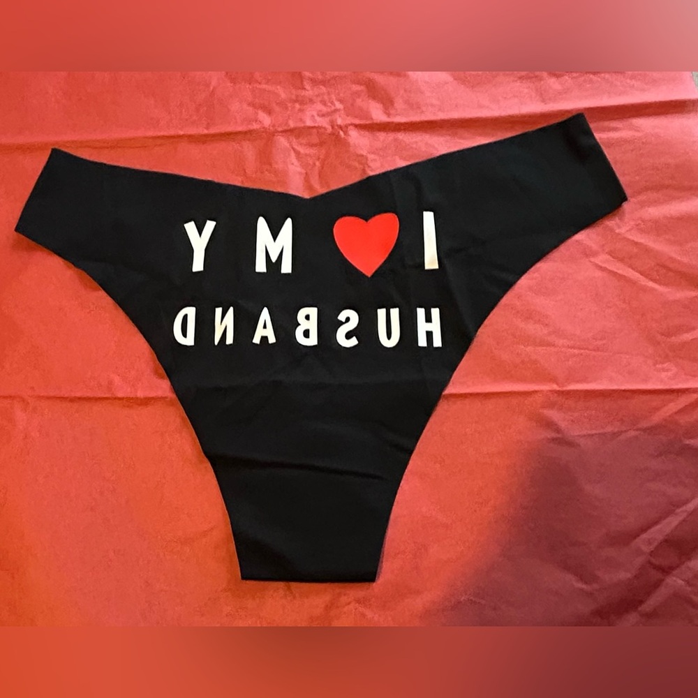 Black I Love My Husband Panties